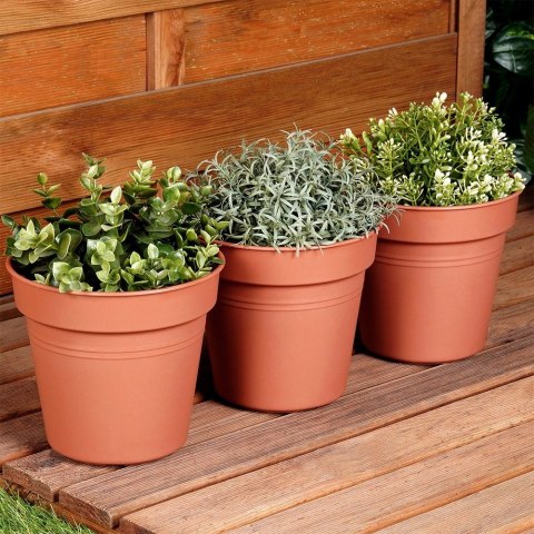 Doniczka ogrodowa plastikowa okrągła duża 17 cm 3 szt. PROGARDEN 339520 Doniczka ogrodowa plastikowa okrągła duża 17 cm 3 szt. PROGARDEN 339520