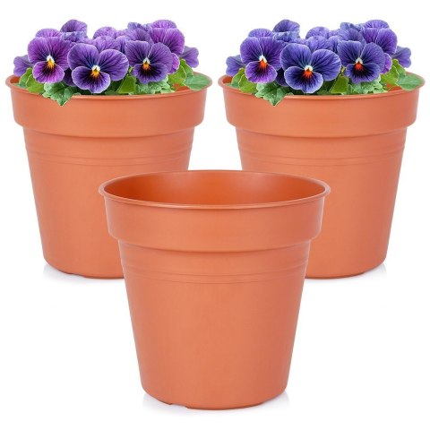 Doniczka ogrodowa plastikowa okrągła średnia 15 cm 3 szt. PROGARDEN 339519 Doniczka ogrodowa plastikowa okrągła średnia 15 cm 3 szt. PROGARDEN 339519