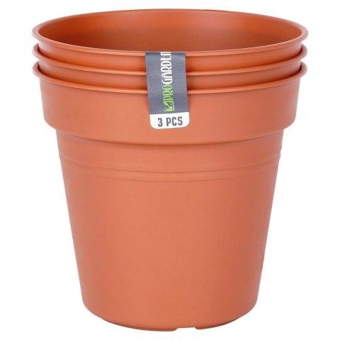 Doniczka ogrodowa plastikowa okrągła średnia 15 cm 3 szt. PROGARDEN 339519 Doniczka ogrodowa plastikowa okrągła średnia 15 cm 3 szt. PROGARDEN 339519