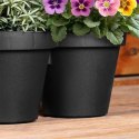 Doniczka ogrodowa plastikowa potrójna czarna duża 39,5 cm VILDE 339509 Doniczka ogrodowa plastikowa potrójna czarna duża 39,5 cm VILDE 339509