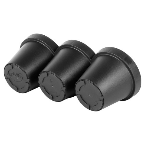 Doniczka ogrodowa plastikowa potrójna czarna duża 39,5 cm VILDE 339509 Doniczka ogrodowa plastikowa potrójna czarna duża 39,5 cm VILDE 339509