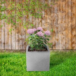 Doniczka ogrodowa plastikowa szara kwadratowa mała 20x17,5 cm VILDE 339319