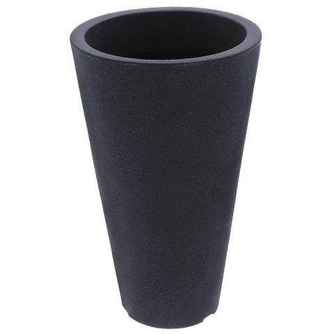 Doniczka ogrodowa plastikowa szara okrągła duża 28x45 cm VILDE 339312 Doniczka ogrodowa plastikowa szara okrągła duża 28x45 cm VILDE 339312