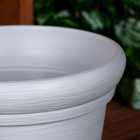 Doniczka ogrodowa plastikowa szara okrągła duża 38x34 cm VILDE 339500 Doniczka ogrodowa plastikowa szara okrągła duża 38x34 cm VILDE 339500