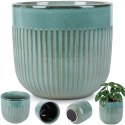Doniczka porcelanowa donica duża zielona 17cm VILDE 569918 Doniczka porcelanowa donica duża zielona 17cm VILDE 569918
