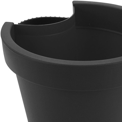 Doniczka zawieszana na rynnę plastikowa czarna mała 24 cm VILDE 339146 Doniczka zawieszana na rynnę plastikowa czarna mała 24 cm VILDE 339146