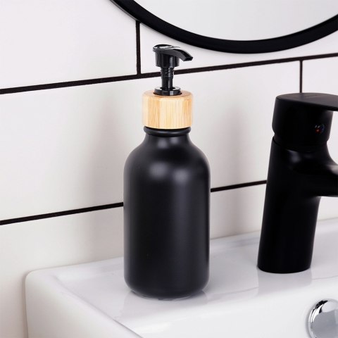 Dozownik do mydła płynu do naczyń na mydło czarny 300ml VILDE 569963 Dozownik do mydła płynu do naczyń na mydło czarny 300ml VILDE 569963