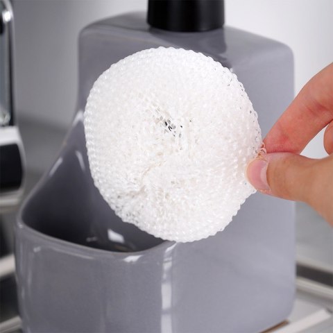 Dozownik do płynu do naczyń z pojemnikiem i gąbką szary 400ml VILDE 568008 Dozownik do płynu do naczyń z pojemnikiem i gąbką szary 400ml VILDE 568008