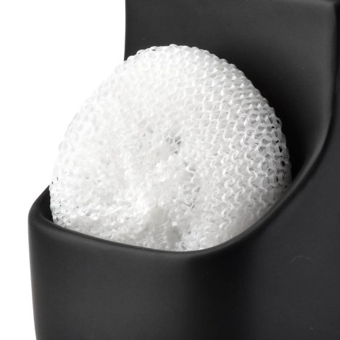 Dozownik do płynu do naczyń z pojemnikiem na gąbkę czarny SILVER 400ml VILDE 568006