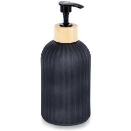 Dozownik szklany do mydła płynu do naczyń na mydło czarny 400ml VILDE 568001