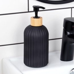 Dozownik szklany do mydła płynu do naczyń na mydło czarny 400ml VILDE 568001