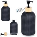 Dozownik szklany do mydła płynu do naczyń na mydło czarny 400ml VILDE 568001 Dozownik szklany do mydła płynu do naczyń na mydło czarny 400ml VILDE 568001
