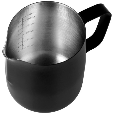 Dzbanek do spieniania mleka mlecznik METAL czarny spieniacz na mleko 600ml BRUNBESTE BB-2210