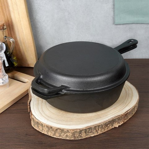 Garnek z patelnią żeliwne zestaw komplet 24 cm / 3.5L CAST LINE VILDE 199032 Garnek z patelnią żeliwne zestaw komplet 24 cm / 3.5L CAST LINE VILDE 199032