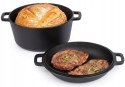 Garnek żeliwny 2w1, 3.5L, 24cm, KRISBERG KS-7701