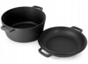 Garnek żeliwny 2w1, 3.5L, 24cm, KRISBERG KS-7701