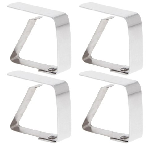 Klipsy do obrusu ceraty obrusa metalowe zestaw klipsów 4 sztuki BRUNBESTE BB-3343