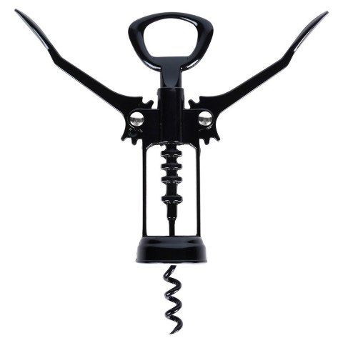 Korkociąg do wina otwieracz do butelek wina metalowy czarny 16cm VILDE 259686 Korkociąg do wina otwieracz do butelek wina metalowy czarny 16cm VILDE 259686