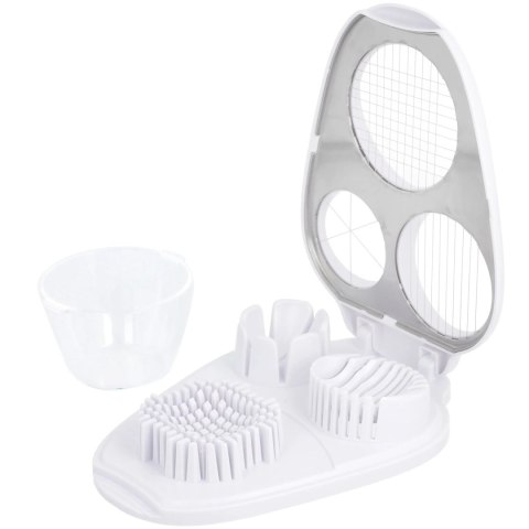 Krajalnica do jajek jajka pieczarek metalowa 3W1 w kostkę plastry ćwiartki BRUNBESTE BB-3366