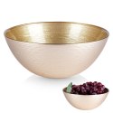 Miseczka szklana złota do zupy na sałatkę przekąski chipsy 15cm 600ml VILDE 139260 Miseczka szklana złota do zupy na sałatkę przekąski chipsy 15cm 600ml VILDE 139260