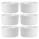 Miseczki kokilki ceramiczne do zapiekania piekarnika białe 260ml 6-ele VILDE 279006 Miseczki kokilki ceramiczne do zapiekania piekarnika białe 260ml 6-ele VILDE 279006
