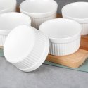 Miseczki kokilki ceramiczne do zapiekania piekarnika białe 260ml 6-ele VILDE 279006 Miseczki kokilki ceramiczne do zapiekania piekarnika białe 260ml 6-ele VILDE 279006