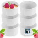 Miseczki kokilki ceramiczne do zapiekania piekarnika białe 260ml 6-ele VILDE 279006 Miseczki kokilki ceramiczne do zapiekania piekarnika białe 260ml 6-ele VILDE 279006