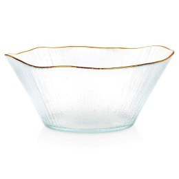 Miska sałatkowa do sałatki szklana złota 21cm 1.2L VILDE 139716
