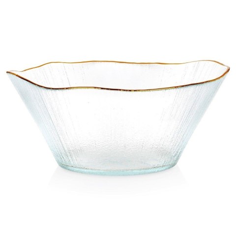 Miska sałatkowa do sałatki szklana złota 21cm 1.2L VILDE 139716 Miska sałatkowa do sałatki szklana złota 21cm 1.2L VILDE 139716