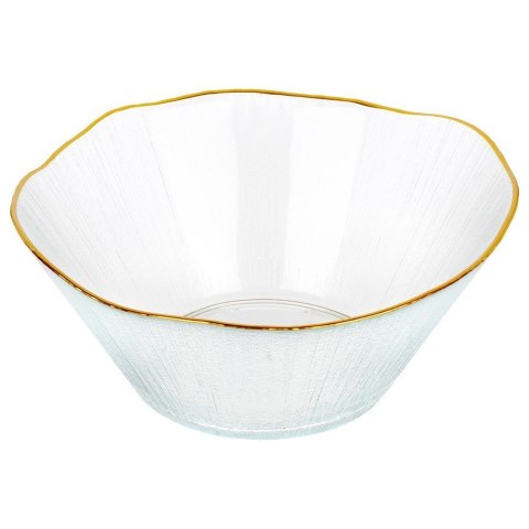 Miska sałatkowa do sałatki szklana złota 21cm 1.2L VILDE 139716 Miska sałatkowa do sałatki szklana złota 21cm 1.2L VILDE 139716