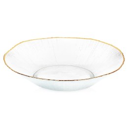 Miska sałatkowa do sałatki szklana złota 29.5cm 1.6L VILDE 139719