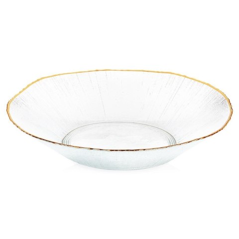 Miska sałatkowa do sałatki szklana złota 29.5cm 1.6L VILDE 139719 Miska sałatkowa do sałatki szklana złota 29.5cm 1.6L VILDE 139719