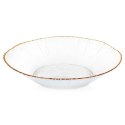 Miska sałatkowa do sałatki zupy szklana złota 20.5cm 500ml VILDE 139718 Miska sałatkowa do sałatki zupy szklana złota 20.5cm 500ml VILDE 139718