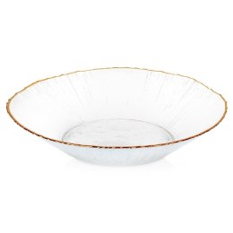 Miska sałatkowa do sałatki zupy szklana złota 20.5cm 500ml VILDE 139718