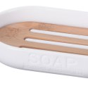 Mydelniczka bambusowa biała podstawka na mydło do mydła 13x8cm VILDE 532104 Mydelniczka bambusowa biała podstawka na mydło do mydła 13x8cm VILDE 532104
