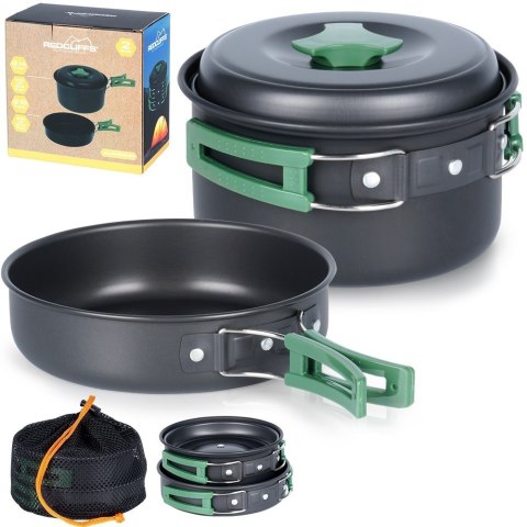 Naczynia turystyczne kempingowe zestaw naczyń turystycznych 500/900ml 2-ele REDCLIFFS 229142
