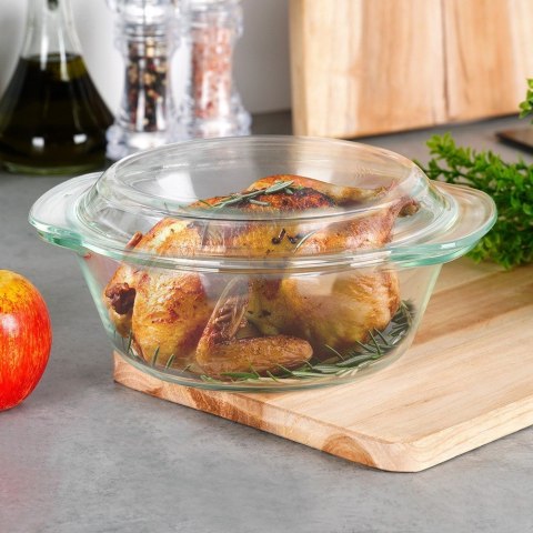 Naczynie żaroodporne z pokrywką szklane do zapiekania 1.4L + 430ml VILDE 259601 Naczynie żaroodporne z pokrywką szklane do zapiekania 1.4L + 430ml VILDE 259601