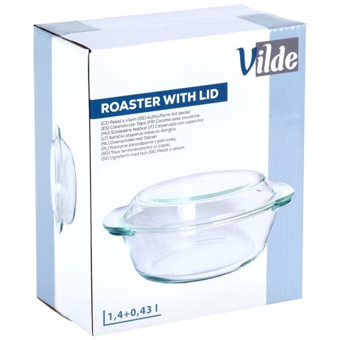 Naczynie żaroodporne z pokrywką szklane do zapiekania 1.4L + 430ml VILDE 259601 Naczynie żaroodporne z pokrywką szklane do zapiekania 1.4L + 430ml VILDE 259601