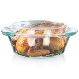 Naczynie żaroodporne z pokrywką szklane do zapiekania 1L + 270ml VILDE 259600