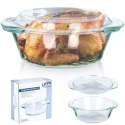 Naczynie żaroodporne z pokrywką szklane do zapiekania 1L + 270ml VILDE 259600 Naczynie żaroodporne z pokrywką szklane do zapiekania 1L + 270ml VILDE 259600