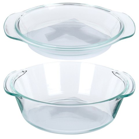 Naczynie żaroodporne z pokrywką szklane do zapiekania 2L + 750ml VILDE 259602 Naczynie żaroodporne z pokrywką szklane do zapiekania 2L + 750ml VILDE 259602
