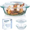 Naczynie żaroodporne z pokrywką szklane do zapiekania 2L + 750ml VILDE 259602 Naczynie żaroodporne z pokrywką szklane do zapiekania 2L + 750ml VILDE 259602