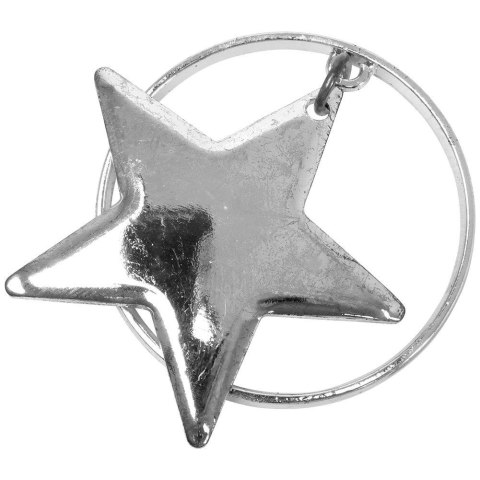 Obrączki pierścienie na serwetki metalowe srebrne gwiazdki 4cm 4 sztuki VILDE 139230 Obrączki pierścienie na serwetki metalowe srebrne gwiazdki 4cm 4 sztuki VILDE 139230