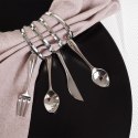 Obrączki pierścienie na serwetki metalowe srebrne sztućce 4cm 4 sztuki VILDE 139232 Obrączki pierścienie na serwetki metalowe srebrne sztućce 4cm 4 sztuki VILDE 139232