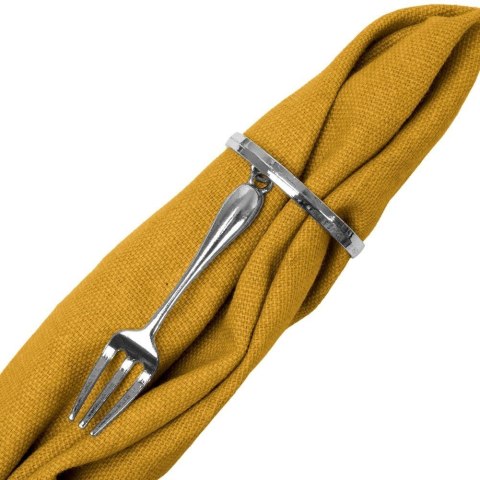 Obrączki pierścienie na serwetki metalowe srebrne sztućce 4cm 4 sztuki VILDE 139232 Obrączki pierścienie na serwetki metalowe srebrne sztućce 4cm 4 sztuki VILDE 139232