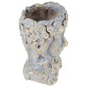 Osłona na doniczkę doniczki duża cementowa osłonka ozdobna złota głowa 32cm VILDE 339457 Osłona na doniczkę doniczki duża cementowa osłonka ozdobna złota głowa 32cm VILDE 339457