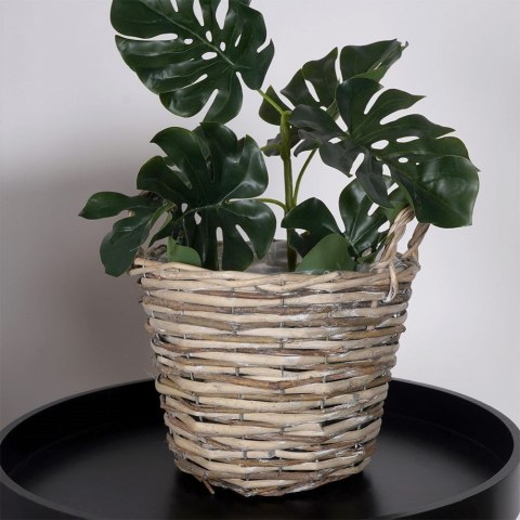 Osłona na doniczki osłonka wiklinowa niska beżowa doniczka 27x27cm VILDE 339168-S Osłona na doniczki osłonka wiklinowa niska beżowa doniczka 27x27cm VILDE 339168-S