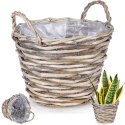 Osłona na doniczki osłonka wiklinowa niska beżowa doniczka 27x27cm VILDE 339168-S Osłona na doniczki osłonka wiklinowa niska beżowa doniczka 27x27cm VILDE 339168-S