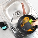 Patelnia głęboka wok granitowa NON-STICK indukcja BLACK&WOOD 28 cm VILDE 199079 Patelnia głęboka wok granitowa NON-STICK indukcja BLACK&WOOD 28 cm VILDE 199079