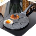 Patelnia granitowa do jajek sadzonych placków pancakes 4 otwory BLACK LINE 26 cm VILDE 199076 Patelnia granitowa do jajek sadzonych placków pancakes 4 otwory BLACK LINE 26 cm VILDE 199076